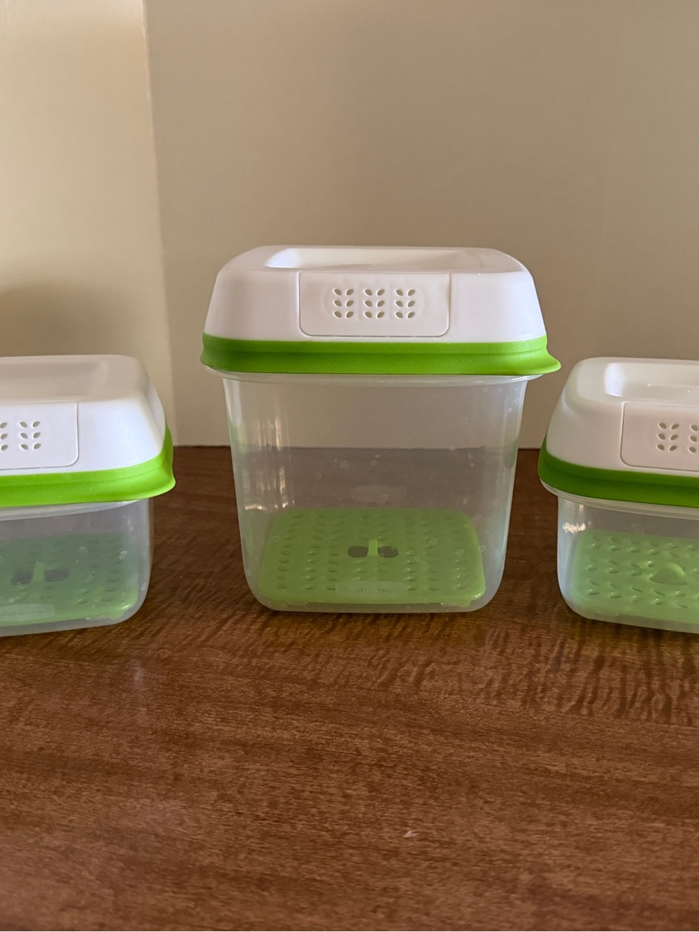 Rubbermaid Freshworks Containers, original with removable inserts (Set of 3)